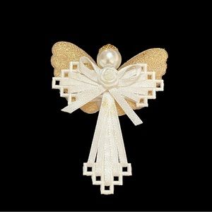 Elegant Handmade Vintage Fabric Angel Accent Brooch